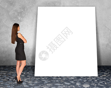 大空白横幅商务木板女士纸板女性背景广告控制板海报白色背景图片