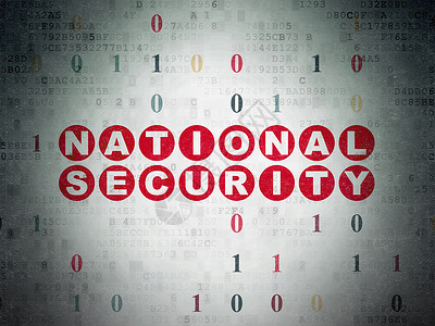 红色国家安全教育数字数据纸背景上的安全概念国家安全犯罪密码代码密钥监护人保卫技术网络别针攻击背景