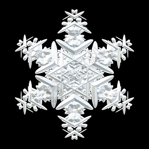 雪花水晶黑色插图薄片宏观艺术白色季节背景图片