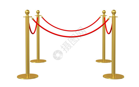 金金栅栏 有红色屏障绳的斯坦吉翁音乐会框架展示绳索画廊地毯安全问候语金子庆典背景图片
