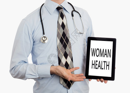 妇女健康信息听诊器年轻的高清图片