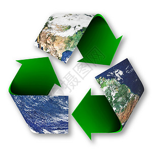 绿色的行星行星地球的再循环符号生物环境插图生态绿色白色全球垃圾背景