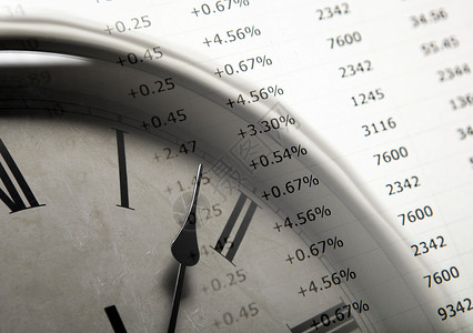 时钟数字素材带有数字和时钟表的表格现金计算经济市场硬币危机会计收益投资财富背景