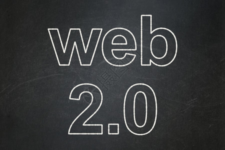 web浏览器网络发展概念 关于黑板背景的Web2 0背景