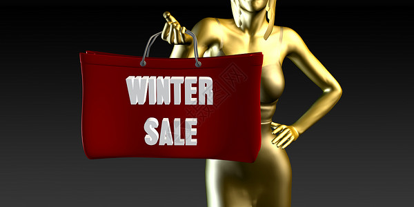 冬季销售女士网站女性销售量黑色红色背景图片