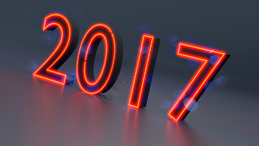 20172017年新年纪念日卡片问候语日历耀斑数字艺术庆典年度3d背景图片