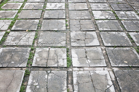 混凝土砖路径步行洼镶板人行道平铺花园地面瓷砖正方形砖块小路城市背景图片