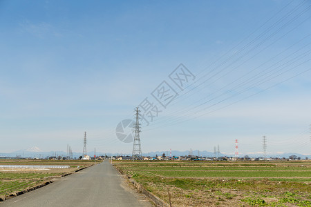 电力配电塔建造网格框架技术蓝色网络天空车站金属活力背景图片