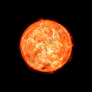 太阳火球太空中的红太阳背景