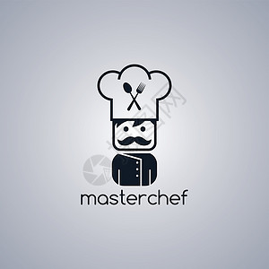 厨师商标主厨师卡通成人烹饪插图男人烤箱胡须卡通片帽子食物胡子背景