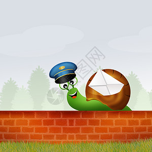 快速交付家庭信封船运工作邮差插图动物邮件森林运输高清图片
