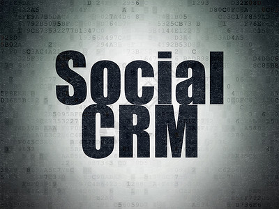 媒体公关数字数据纸背景上的广告概念社会 CRM背景