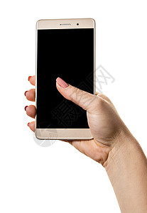 女汉族的智能手机女士空白屏幕照片商业展示细胞工具技术女性背景图片