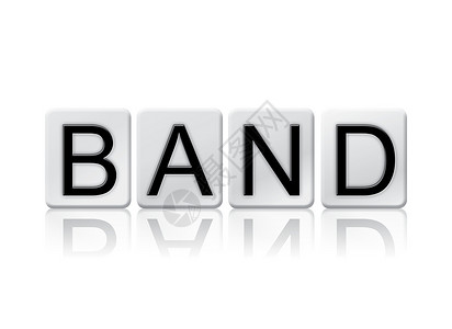 bandBand 孤立的平铺字母概念和主题背景