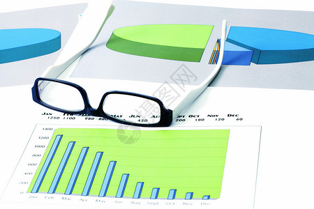 彩色图表计算器预算利润生长销售投资经济金融眼镜社会背景图片