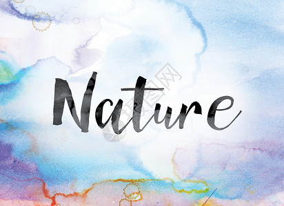 手绘艺术字下载自然多彩水色和墨水字艺术背景