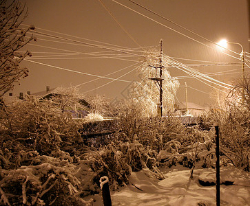 冬天飞雪晚上在乡下大雪降 飞雪场景村庄街道季节桦木沉降公园天气房子降雪背景