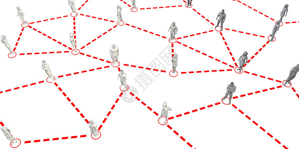 社会网络概念人群会议商业专业人员团体白色背景图片