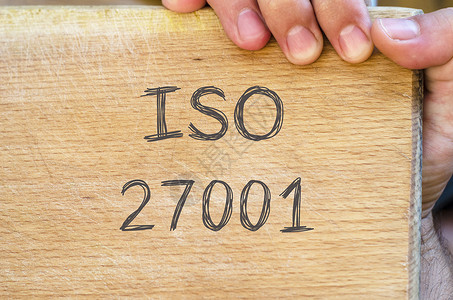 iso9001认证Iso 27001 文本概念领导者顾问认证标准证书保修单质量人士按钮徽章背景