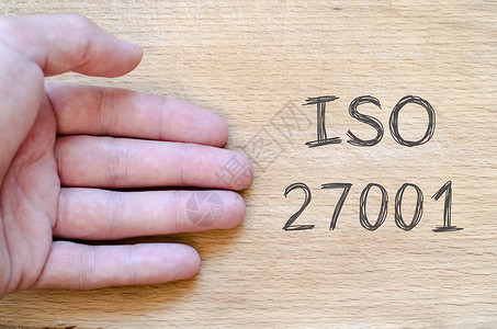 iso质量体系认证Iso 27001 文本概念验证男人标准商业质量领导商务人士徽章经理背景