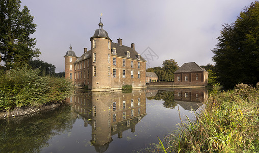 海尔伦城堡水上城堡庄园别墅高清图片