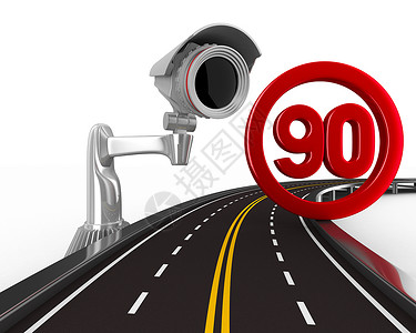 中央八项规定缩放 3D 图像警告圆圈赛道旅行监控凸轮视频控制检查监视背景