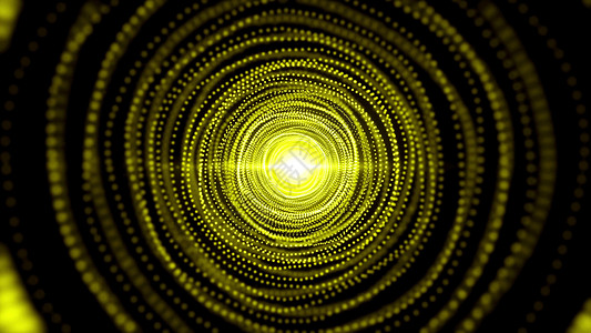 与粒子隧道的抽象背景动态金子程序管道屏幕宇宙互联网商业运动漂浮背景图片