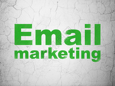 商业概念电子邮件营销在背景墙上背景