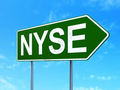 纽约交易所股票市场指数概念 纽约证券交易所路标标志背景背景