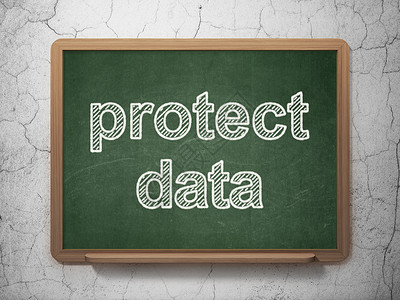 隐私保密安全概念 纸板背景的保护数据;黑板背景保护数据背景