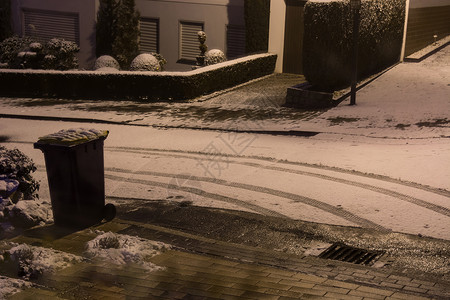 冰点直降夜间冬天下雪 在路上过冬背景