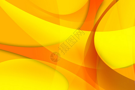 黄色抽象背景抽象橙色背景黄色海浪插图水平波浪状圆圈透明度背景