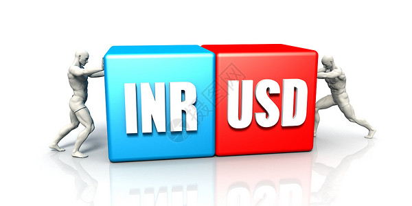 INR 美元货币对价背景图片