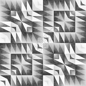 灰色几何形状单色部落无缝模式 阿兹特克风格抽象几何艺术印刷品小地毯灰色条纹白色织物平铺绘画打印菱形包装背景