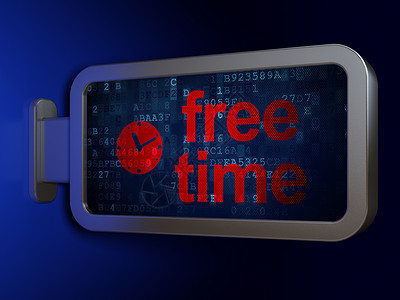 凉皮灯箱免费模版时间表概念 自由时间和时钟挂在广告牌背景上背景