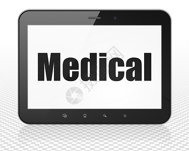 医疗PC官网医学概念 Tablet Pc 计算机与医疗上显示制药关心技术笔记本药店医生治疗公司科学药品背景