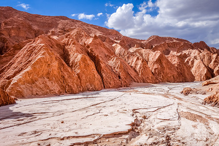 火星谷智利圣佩德罗阿塔卡马省冒险风景灰尘橙子山谷旅行高原旅游荒野岩石背景