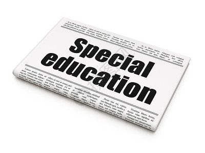 研究概念 报纸头条特别教育(特殊教育)背景图片