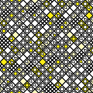 黄色几何背景装饰几何形状平铺 单色不规则图案 抽象背景 艺术装饰装饰格子马赛克正方形条纹纺织品墙纸网格几何学打印不对称风格背景