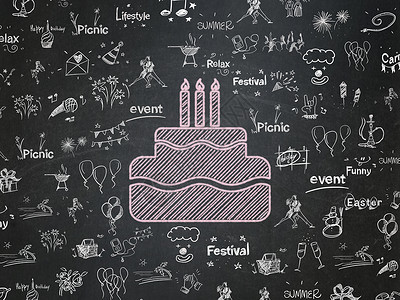 生日图标娱乐 概念 在学校董事会上做蛋糕的背景背景