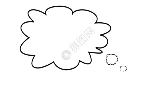 白色底边框思想泡沫收藏说话讲话绘画思考气泡气球演讲标签话框背景
