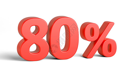 白色背景上的红色百分号销售金融价格形状庆典营销零售店铺商业3d背景图片