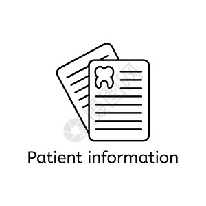 信息架构图标病人卡的外观图标 用于设计标志 访问卡等的卡片细线符号背景