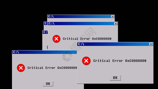 重大错误 旧接口设计失败警告技术信号安全注意力屏幕冒险警报电脑背景图片