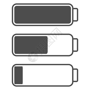 手机电池图标智能手机或手机低电量图标 低能量符号 平面插图收费碱性容量电脑累加器艺术燃料电气活力技术背景