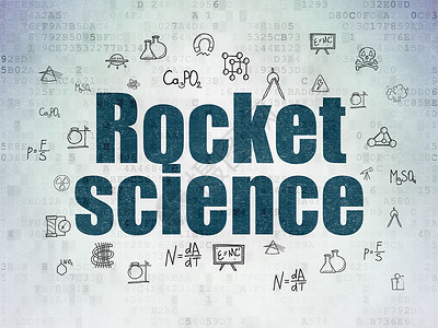 科学技术图标数字数据论文背景上的科学概念火箭科学技术代码涂鸦创新知识学校蓝色绘画化学勘探背景