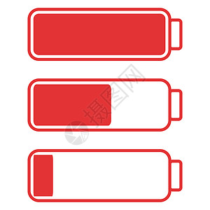 手机电池图标智能手机或手机低电量图标 低能量符号 平面插图电子产品容量技术按钮电脑界面细胞化学品螺栓电池背景