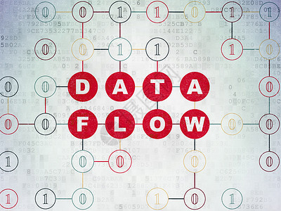 数字数据纸背景上的信息概念数据流红色方案技术白色创新灰色流动网络硬件代码背景图片