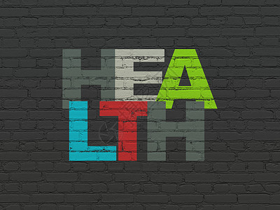 医疗保健概念健康背景墙上援助康复补给品诊所生活公司治疗化学建筑绘画背景图片