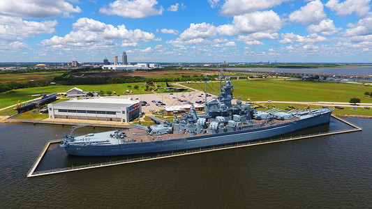 战列舰USS阿拉巴马战舰天线历史性手机海军背景